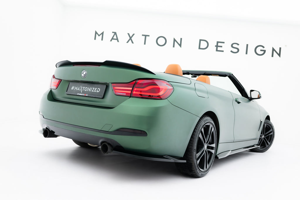 Maxton Design Spoiler CAP passend für BMW 4er Cabrio F33 schwarz Hochglanz
