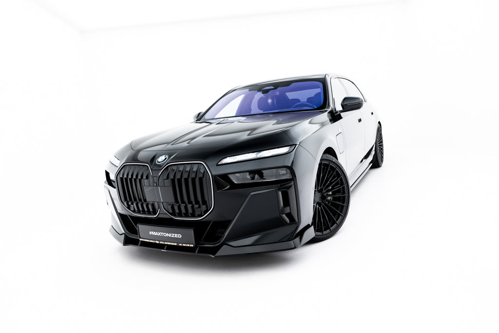 Maxton Design Street+ Spoilerlippe Front Ansatz V.4 passend für BMW 7 M-Paket / M760e / i7 M-Paket G70 schwarz Hochglanz