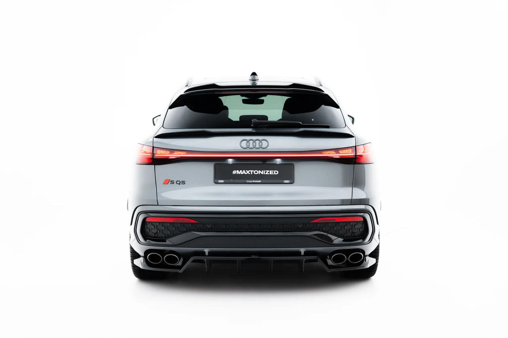 Maxton Design Street+ Mittlerer Diffusor Race Passend für Audi SQ5 Sportback / SUV Mk3 Schwarz Hochglanz