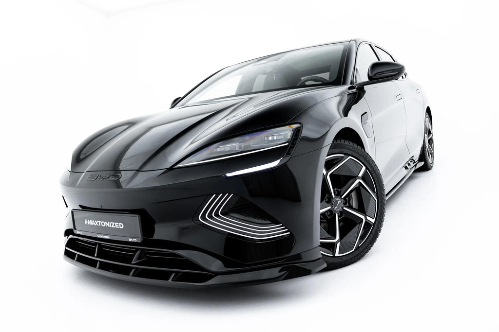 Maxton Design Street+ Spoilerlippe Front Ansatz passend für BYD Seal Mk1 schwarz Hochglanz