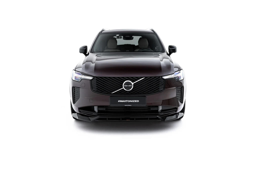 Maxton Design Street+ Spoilerlippe Front Ansatz Passend für Volvo Xc90 Mk2 Facelift 2 Schwarz Hochglanz