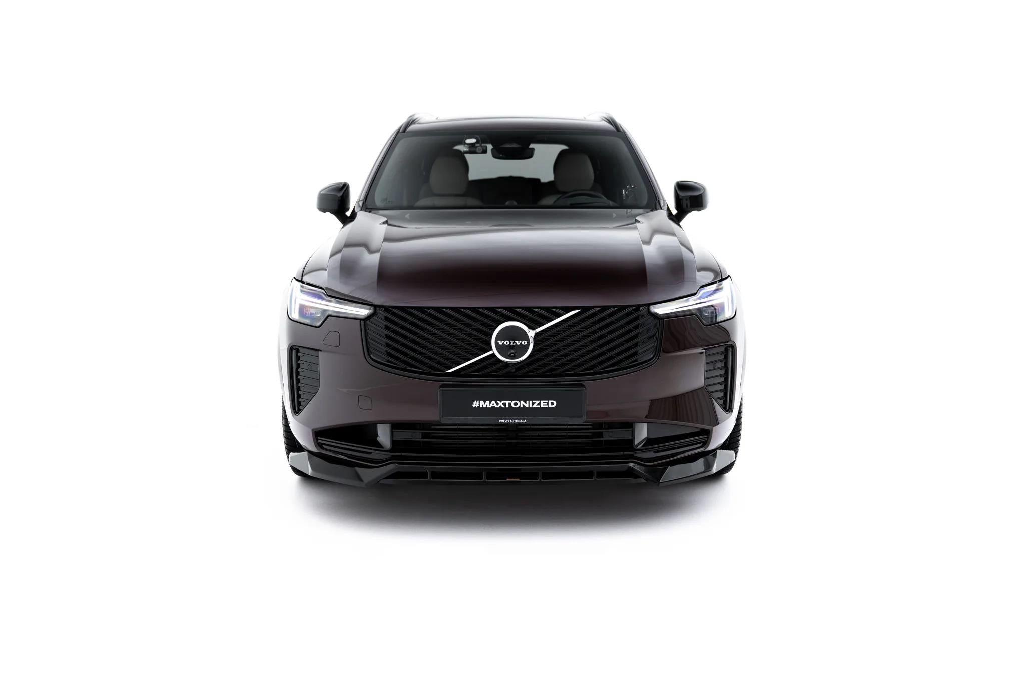 Maxton Design Street+ Spoilerlippe Front Ansatz Passend für Volvo Xc90 Mk2 Facelift 2 Schwarz Hochglanz
