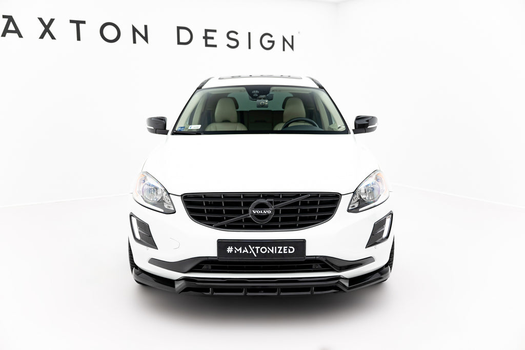 Maxton Design Street+ Spoilerlippe Front Ansatz passend für Volvo XC60 Mk1 Facelift schwarz Hochglanz