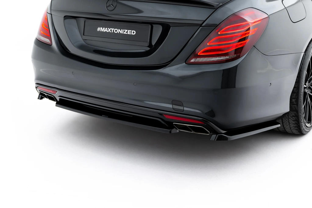 Maxton Design Heckansatz V.2 Mercedes-Benz S AMG-Line W222 Schwarz Hochglanz