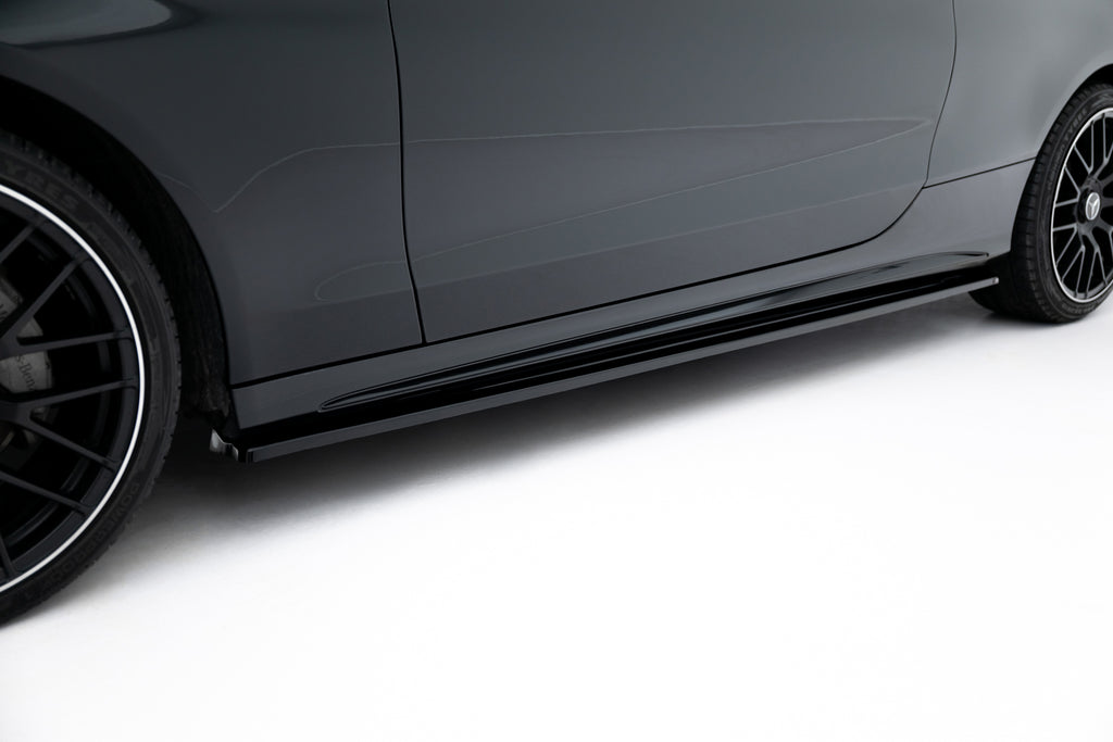 Maxton Design Street+ Seitenschweller Leisten passend für Mercedes-Benz C Coupe AMG-Line C205 schwarz Hochglanz
