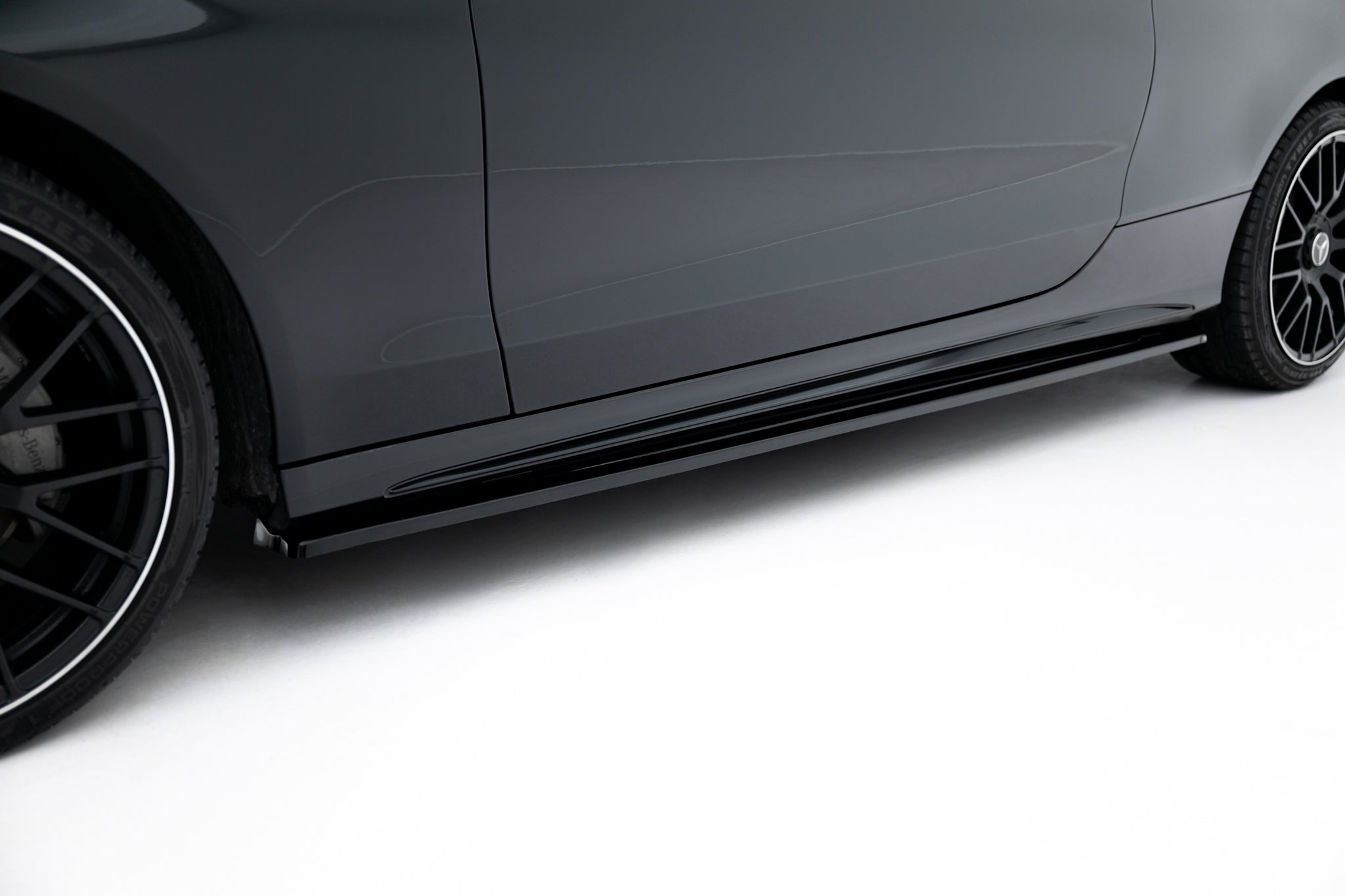 Maxton Design Street+ Seitenschweller Leisten passend für Mercedes-Benz C Coupe AMG-Line C205 schwarz Hochglanz