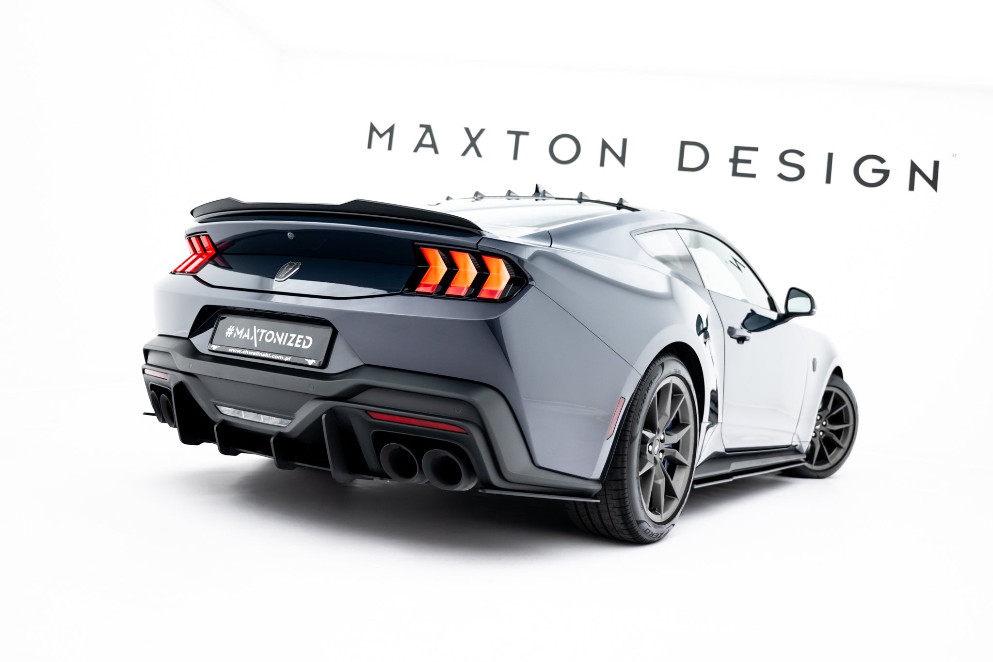 Maxton Design Street Pro Heck Ansatz Flaps Diffusor passend für Ford Mustang Dark Horse Mk7