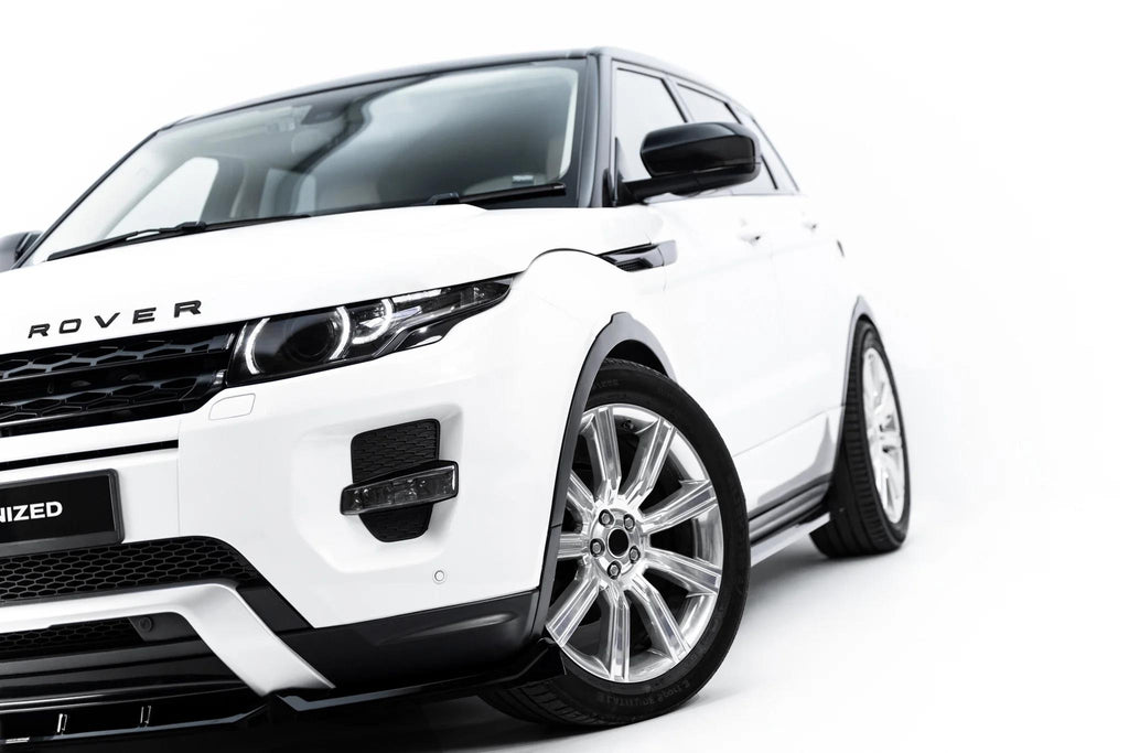 Maxton Design Street+ Spoilerlippe Front Ansatz für Land Rover Range Rover Evoque Mk1 [2011-2013] | Schwarz Hochglanz | ABS-Kunststoff | mit TTG (eintragungsfrei)