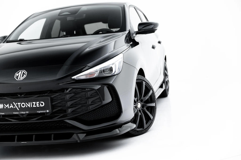 Maxton Design Street+ Spoilerlippe Front Ansatz V.2 passend für MG 3 Mk1 schwarz Hochglanz