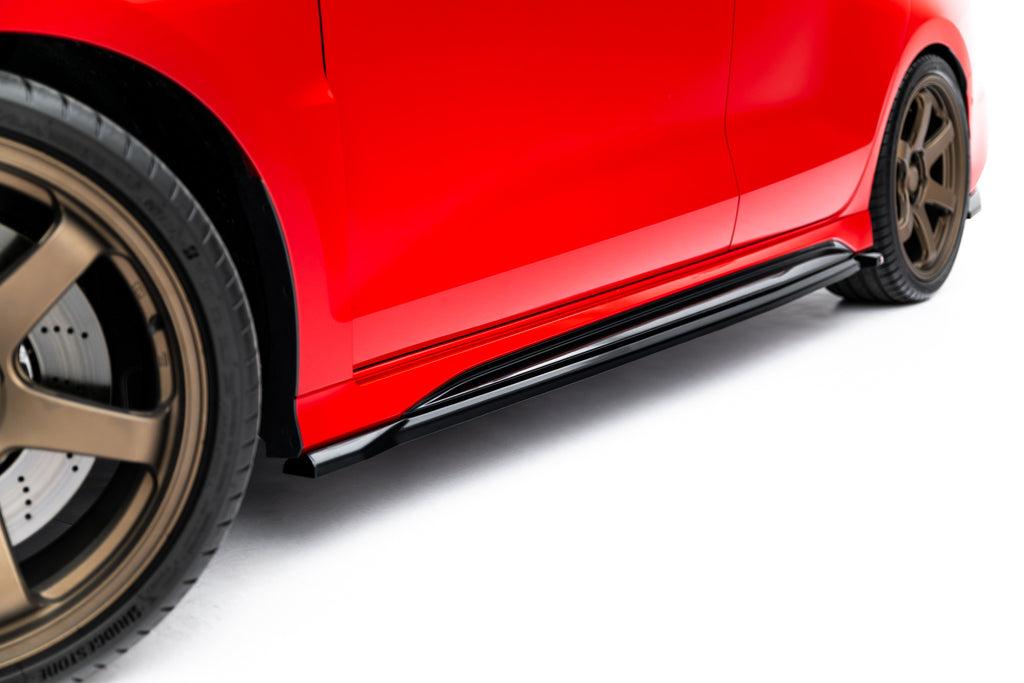 Maxton Design Street+ Seitenschweller Leisten passend für V.1 passend für Audi RS3 Sportback 8Y Facelift schwarz Hochglanz
