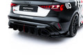 Maxton Design Heck Ansatz Flaps Diffusor V.2 passend für Audi RS3 Limousine 8Y Facelift schwarz Hochglanz