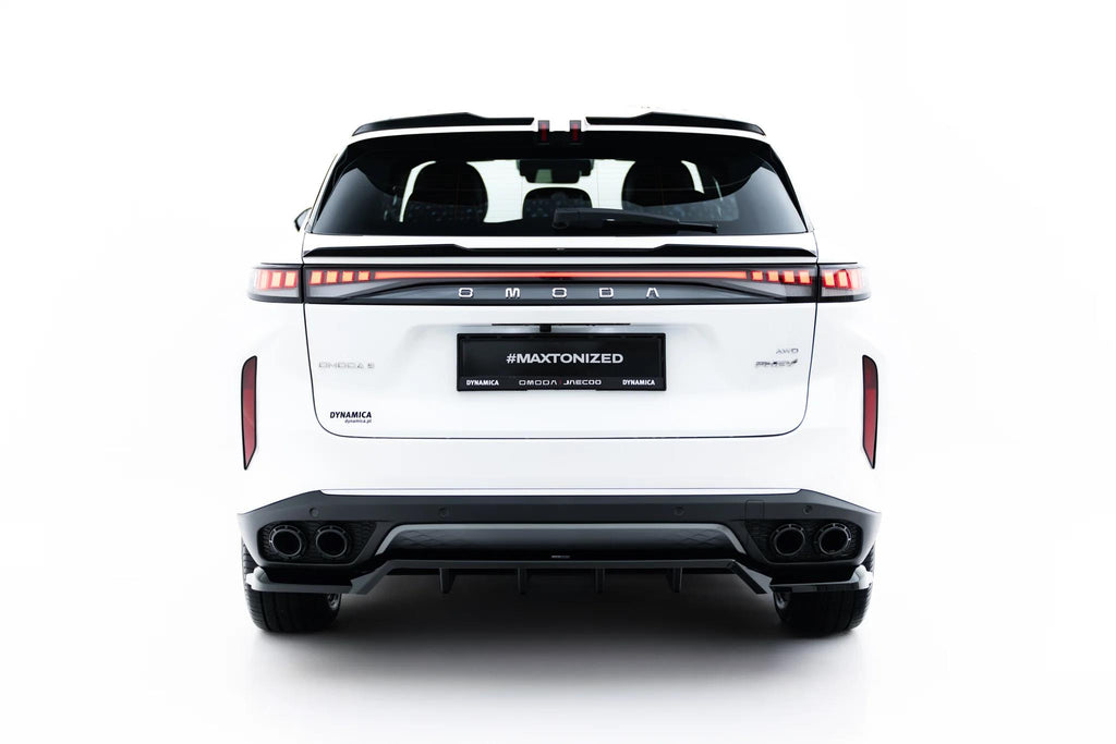 Maxton Design Niedriger Spoiler CAP passend für Omoda 9 Mk1 schwarz Hochglanz