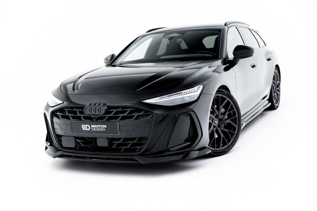 Maxton Design Street+ Spoilerlippe Front Ansatz V.1 passend für Audi A6 S-Line C9 schwarz Hochglanz