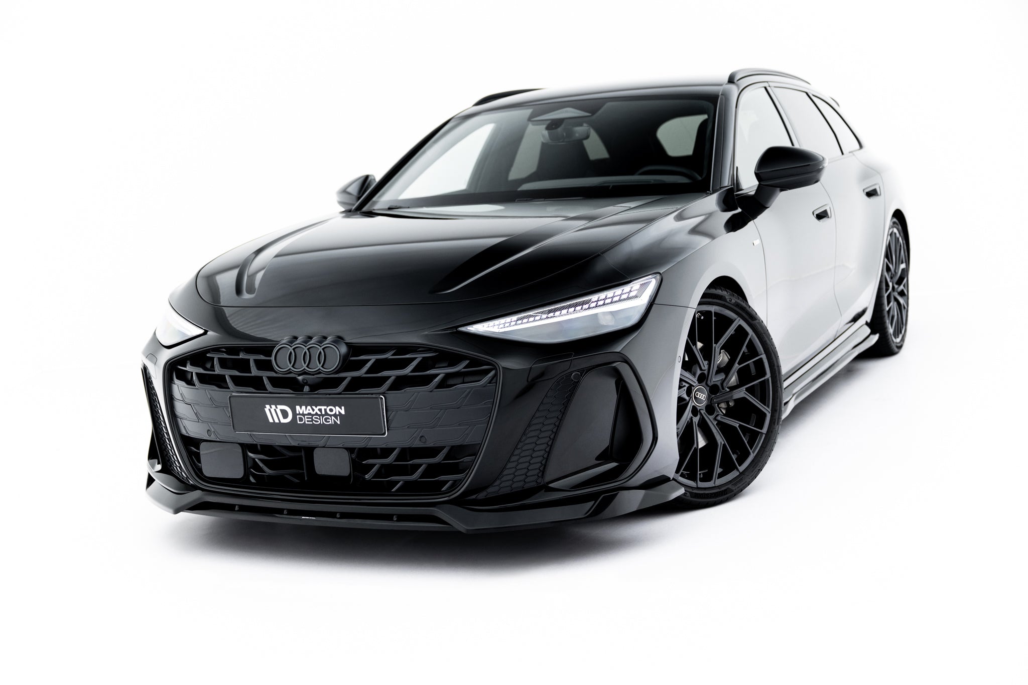 Maxton Design Street+ Spoilerlippe Front Ansatz V.1 passend für Audi A6 S-Line C9 schwarz Hochglanz