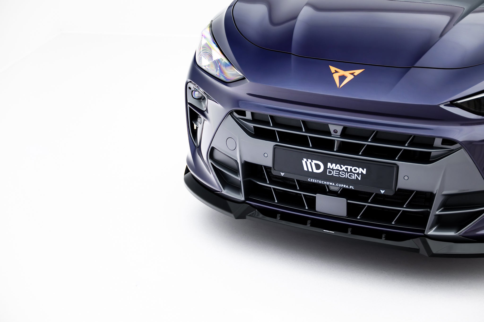 Maxton Design Street+ Spoilerlippe Front Ansatz V.1 passend für Cupra Terramar Mk1 schwarz Hochglanz