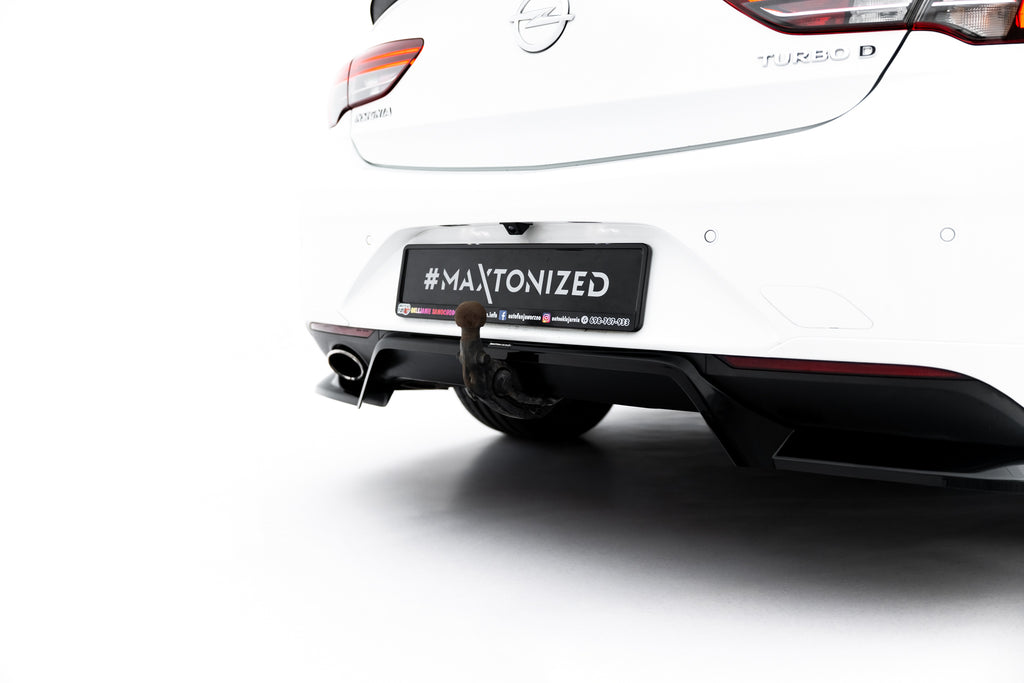 Maxton Design Street+ Mittlerer Diffusor RACE passend für Opel Insignia OPC-Line Mk2 schwarz Hochglanz