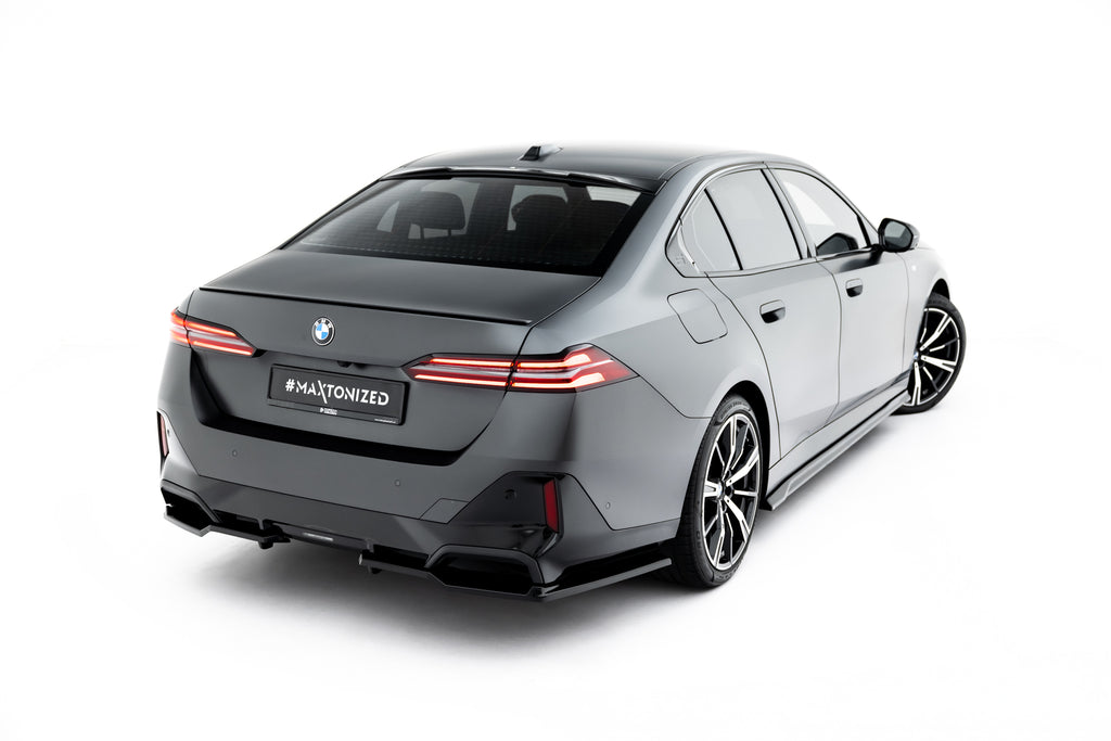 Maxton Design Heck Ansatz Flaps Diffusor V.2 passend für BMW 5er / i5 M-Paket Limousine / Touring G60 / G61 schwarz Hochglanz