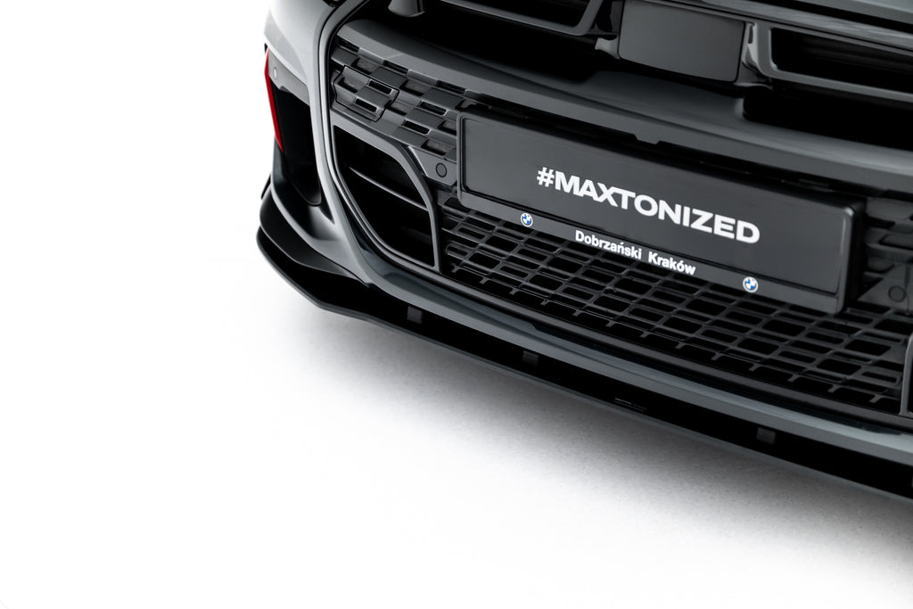 Maxton Design Street Pro Spoilerlippe Front Ansatz + Flaps für Mini Cooper John Cooper Works F65 [2025-] | Schwarz Hochglanz | ABS-Kunststoff
