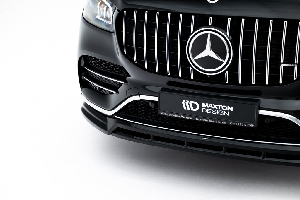 Maxton Design Street+ Spoilerlippe Front Ansatz V.2 passend für Mercedes-Benz GLS AMG-Line X167 schwarz Hochglanz