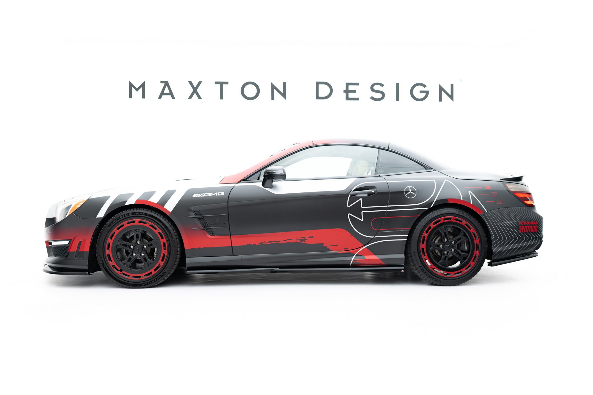 Maxton Design Street+ Seitenschweller Leisten passend für Mercedes-Benz SL 63 AMG R231 schwarz Hochglanz