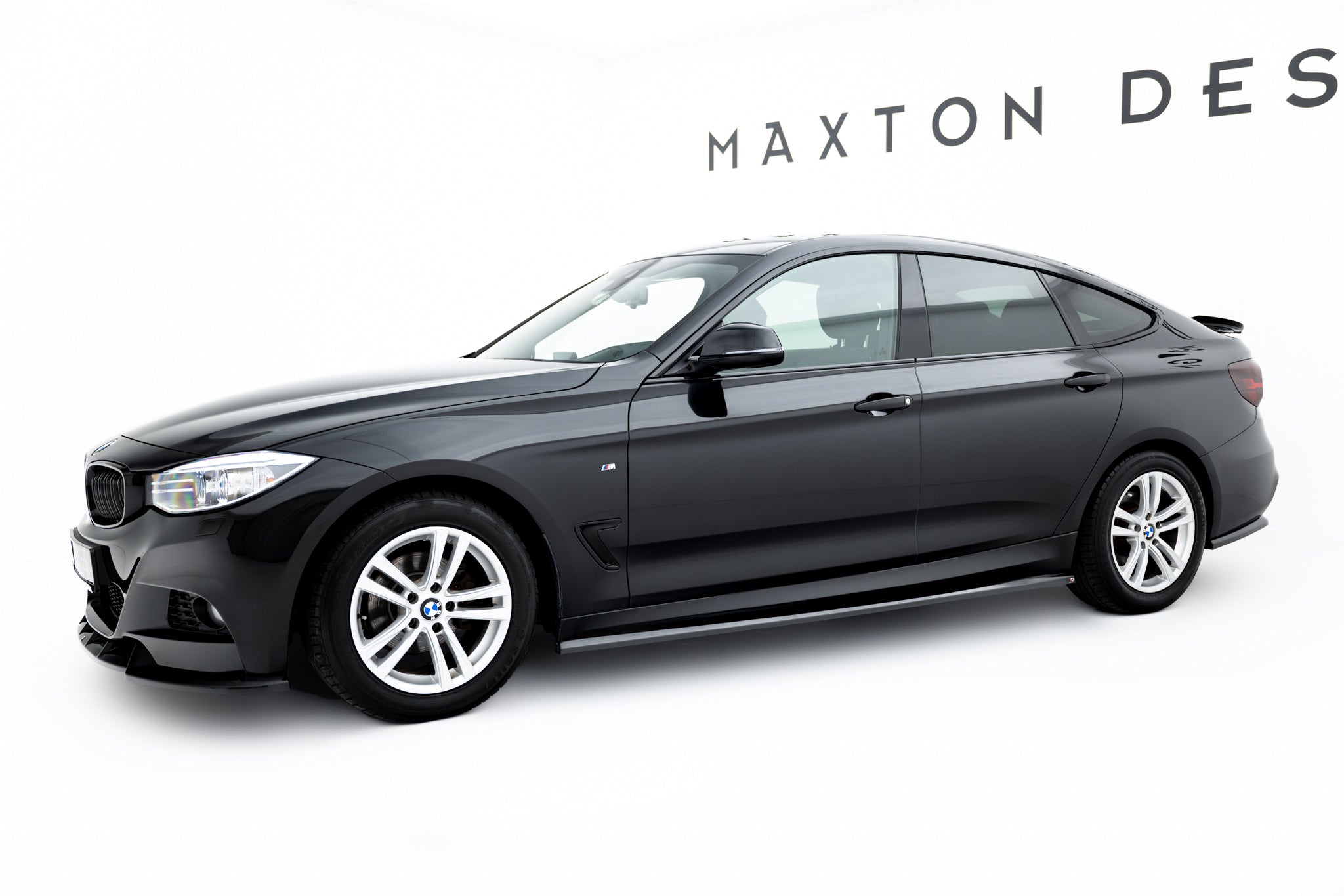 Maxton Design Street+ Seitenschweller Leisten passend für BMW 3er GT M-Paket F34 schwarz Hochglanz