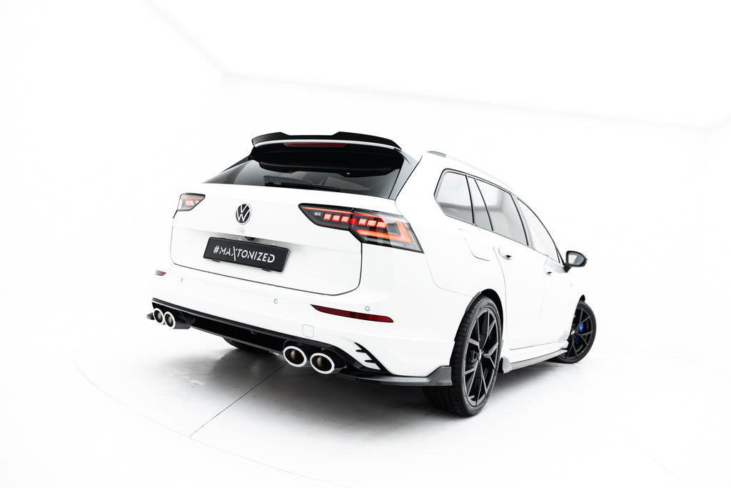 Maxton Design Heck Ansatz Flaps Diffusor V.1 passend für VW Golf R Variant Mk8 / Mk8 Facelift schwarz Hochglanz