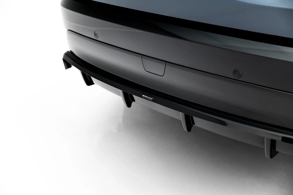 Maxton Design Street+ Mittlerer Diffusor Race Passend für Land Rover Discovery Hse Mk5 Facelift Schwarz Hochglanz