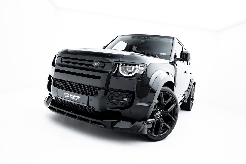 Maxton Design Street+ Spoilerlippe Front Ansatz passend für Land Rover Defender Mk4 schwarz Hochglanz