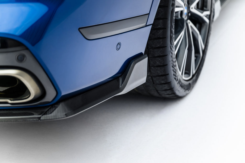 Maxton Design Prepreg Carbon Fiber Diffusor Heck Ansatz passend für BMW X7 M-Paket G07 / G07 Facelift (version mit towbar)