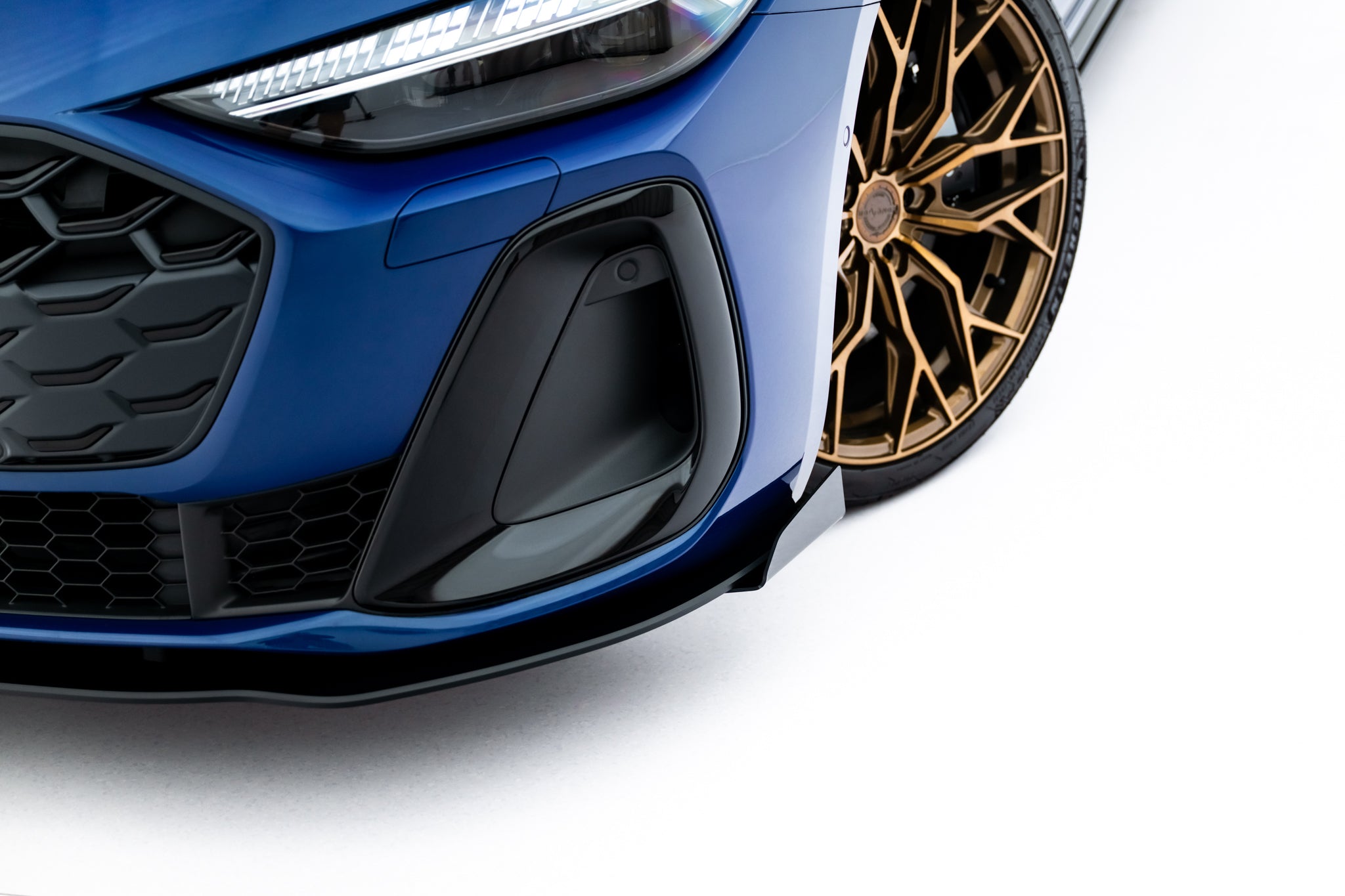 Maxton Design Street Pro Street+ Spoilerlippe Front Ansatz + Flaps passend für Audi A5 S-Line / S5 Limousine / Avant B10 schwarz Hochglanz