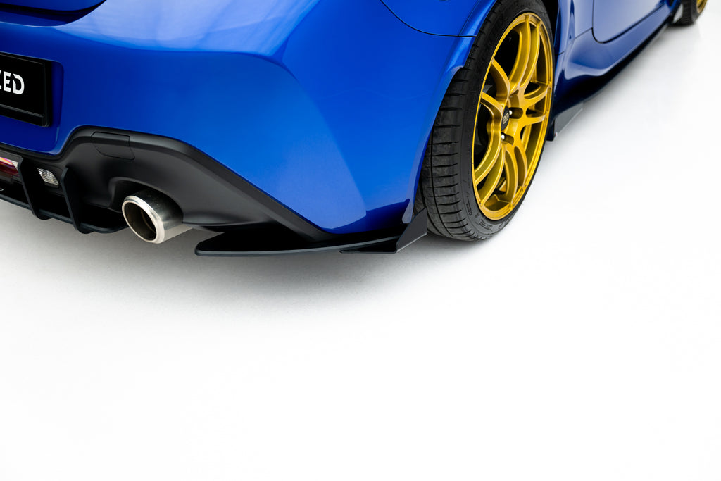 Maxton Design Street Pro Heck Ansatz Flaps Diffusor V.1 + Flaps passend für Subaru BRZ Mk2 schwarz Hochglanz