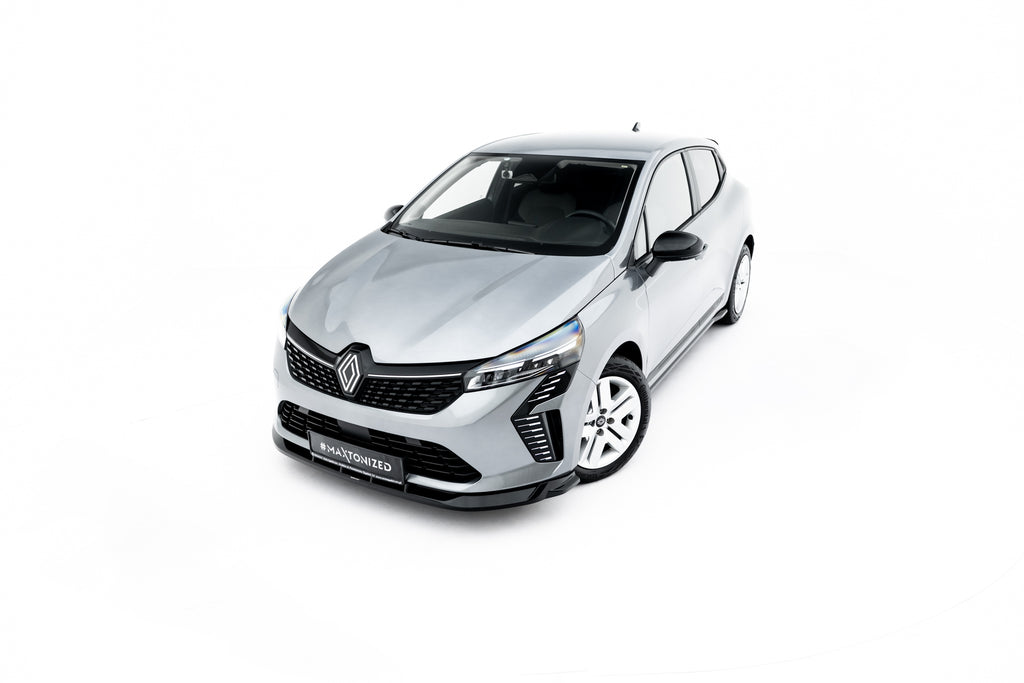 Maxton Design Street+ Spoilerlippe Front Ansatz passend für Renault Clio Mk5 Facelift schwarz Hochglanz