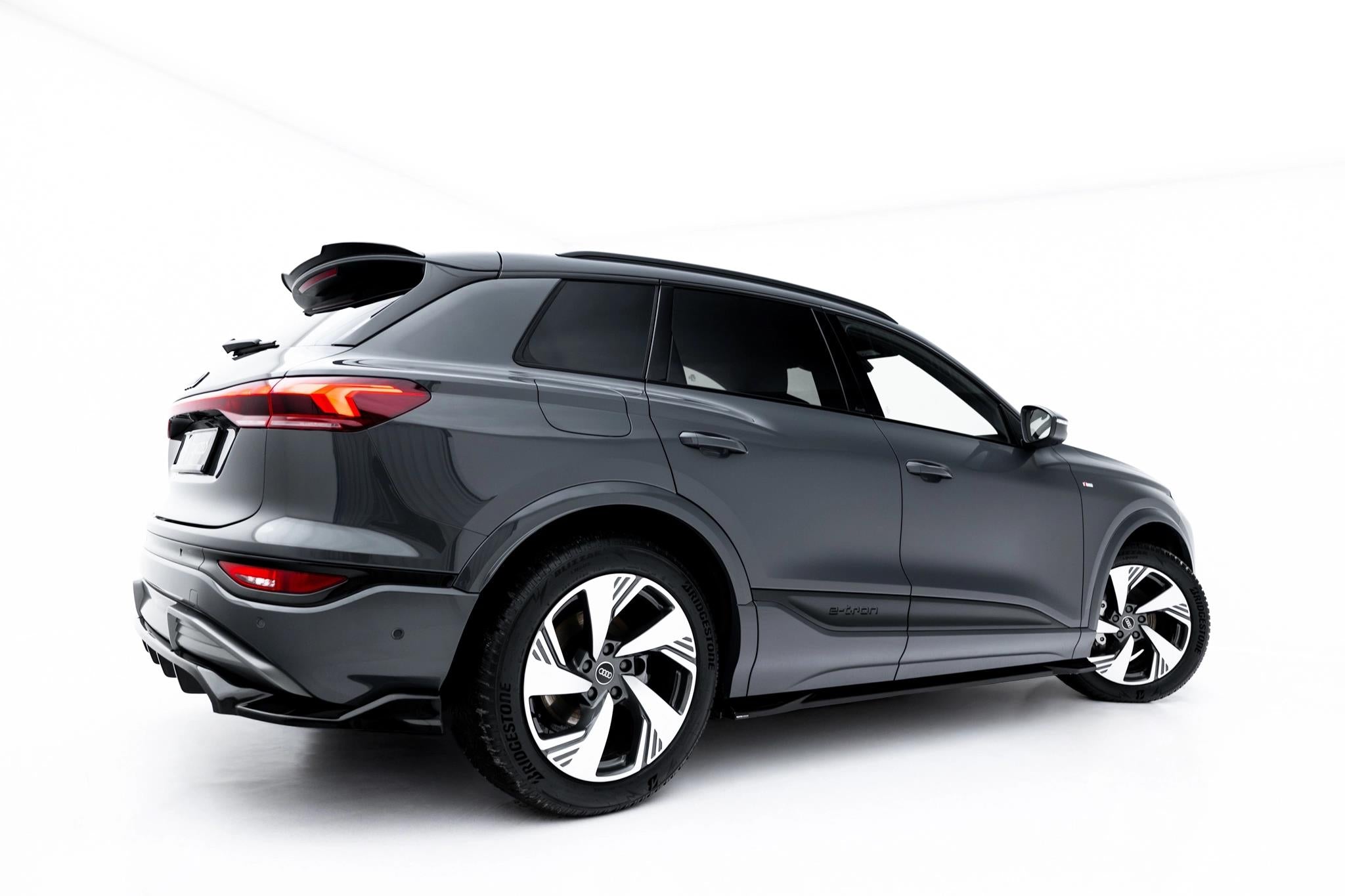 Maxton Design Street+ Seitenschweller Leisten passend für Audi Q6 e-tron Standard / S-Line / SQ6 e-tron SUV / Sportback Mk1 schwarz Hochglanz