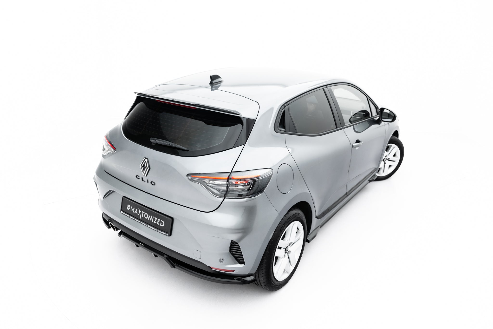 Maxton Design Spoiler CAP passend für Renault Clio Mk5 Facelift schwarz Hochglanz