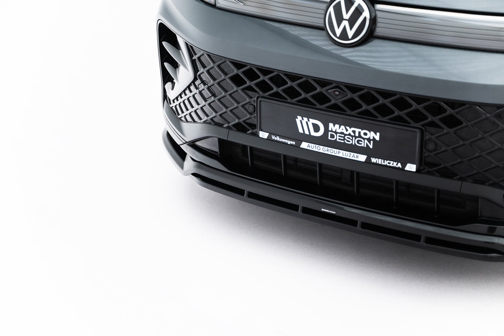 Maxton Design Street+ Spoilerlippe Front Ansatz V.2 passend für VW Tiguan R-Line Mk3 schwarz Hochglanz
