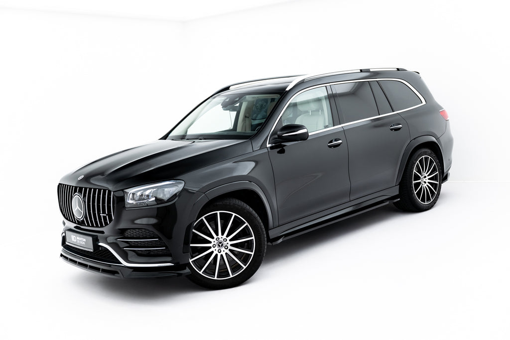 Maxton Design Street+ Seitenschweller Leisten V.2 passend für Mercedes-Benz GLS AMG-Line X167 / X167 Facelift schwarz Hochglanz
