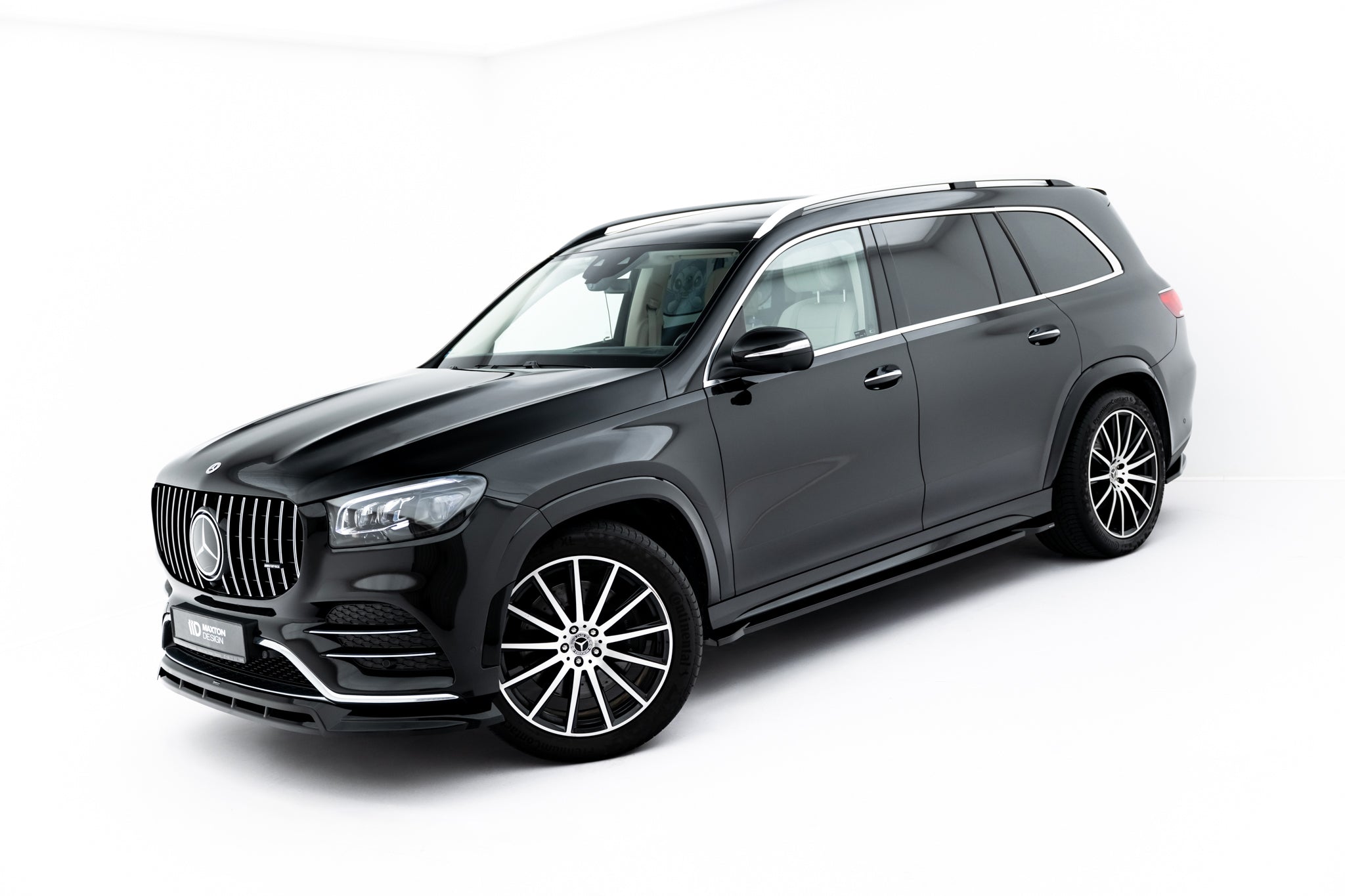 Maxton Design Street+ Seitenschweller Leisten V.2 passend für Mercedes-Benz GLS AMG-Line X167 / X167 Facelift schwarz Hochglanz