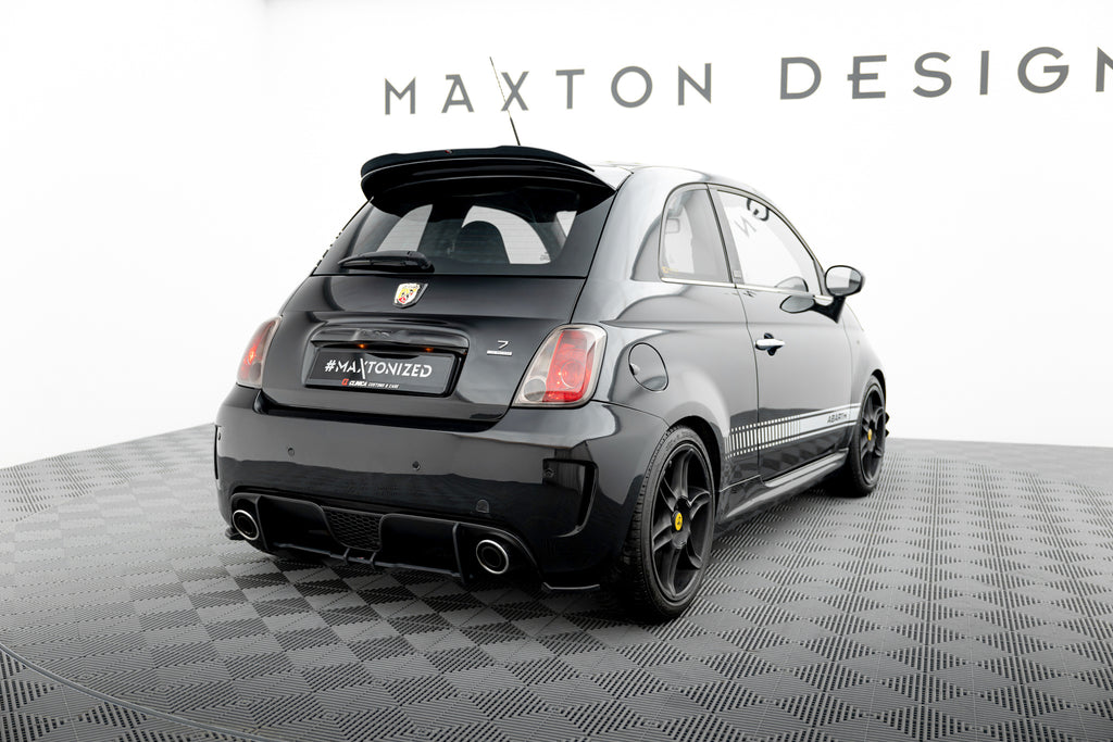 Maxton Design Heck Ansatz Flaps Diffusor V.2 passend für Abarth 500 Mk1 schwarz Hochglanz
