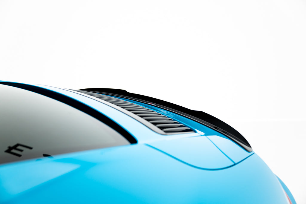 Maxton Design Spoiler CAP passend für Porsche 911 Carrera 991 Facelift schwarz Hochglanz