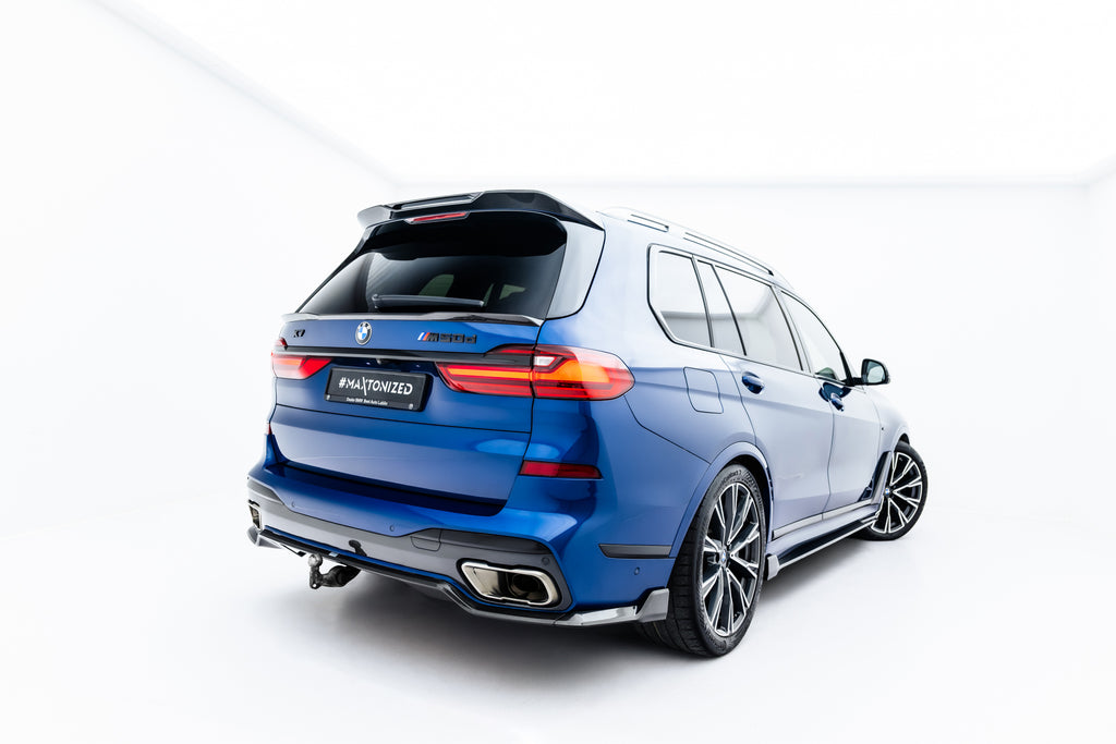 Maxton Design Prepreg Carbon Fiber Diffusor Heck Ansatz passend für BMW X7 M-Paket G07 / G07 Facelift (version mit towbar)