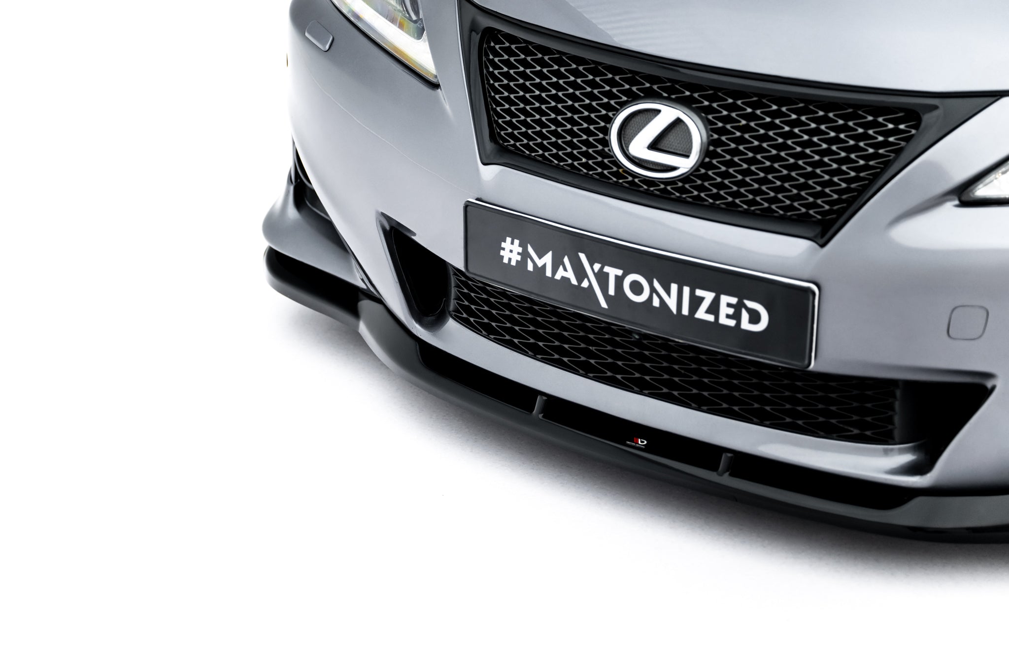Maxton Design Street+ Spoilerlippe Front Ansatz passend für Lexus IS F-Sport Mk2 (XE20) Facelift schwarz Hochglanz