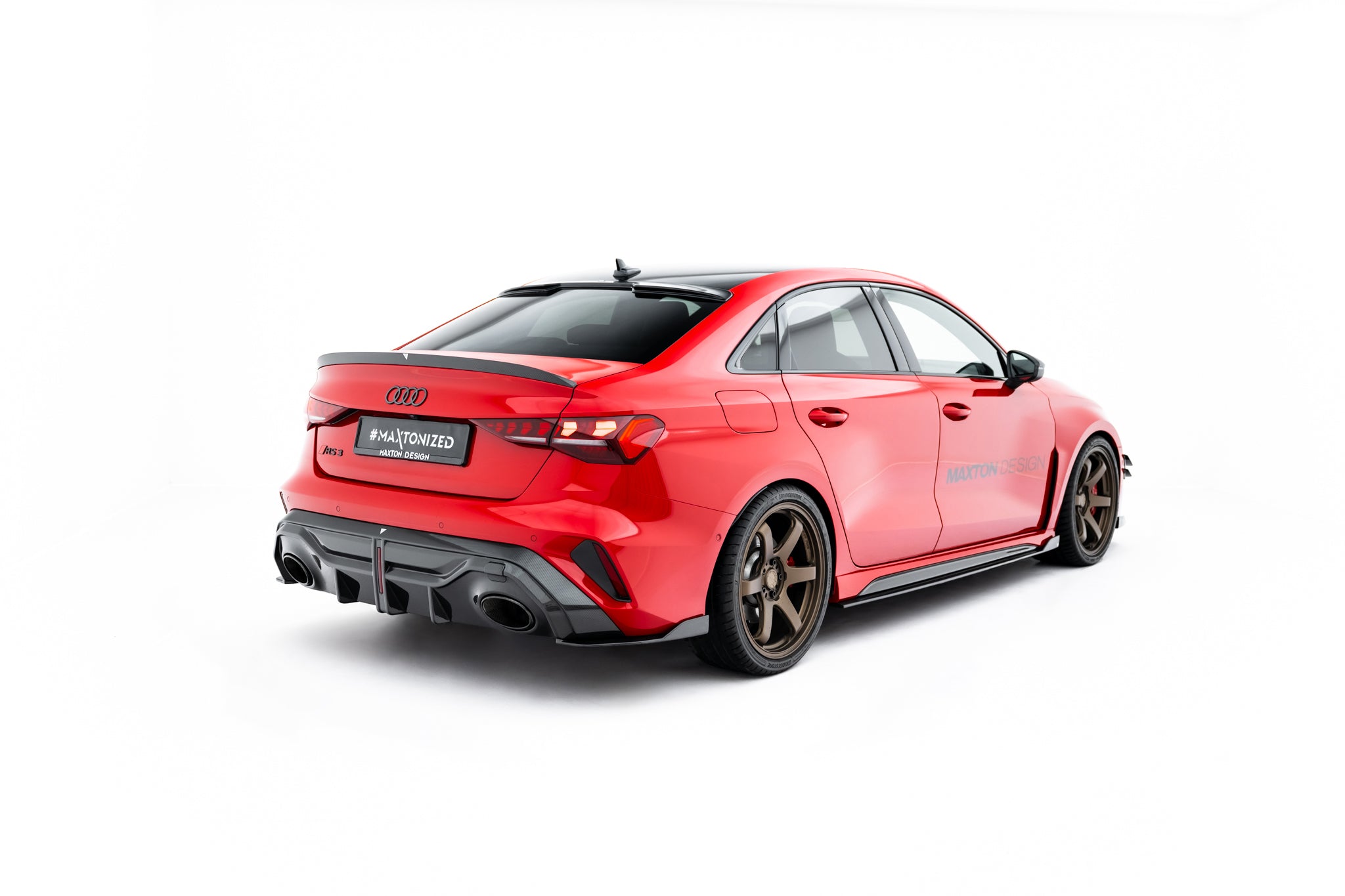 Maxton Design Prepreg Carbon Fiber Heckklappenspoiler V.2 Audi RS3 / S3 / A3 S-Line / A3 Limousine 8Y Facelift für Audi A3