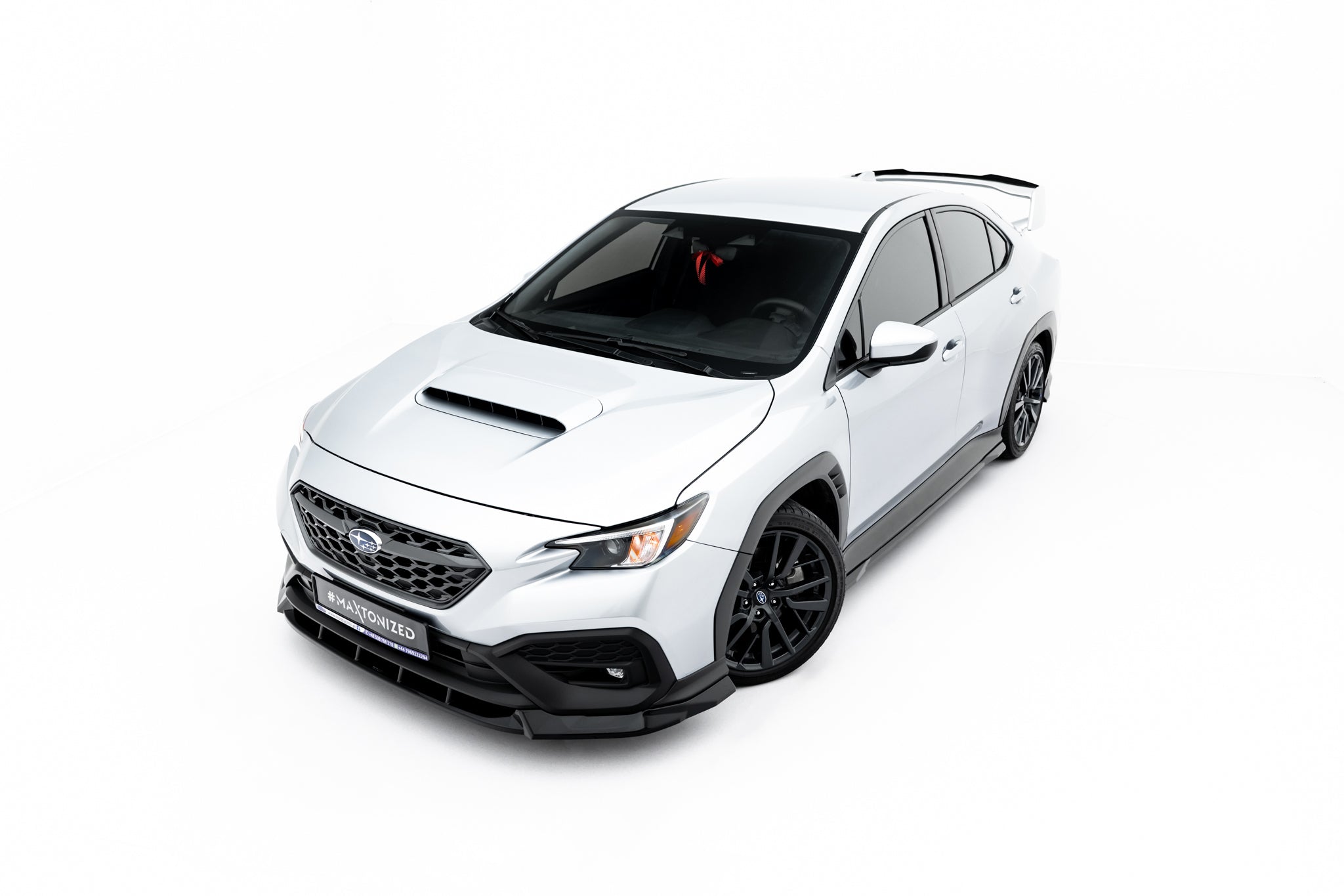 Maxton Design Street+ Spoilerlippe Front Ansatz V.1 passend für Subaru WRX STI Mk2 schwarz Hochglanz