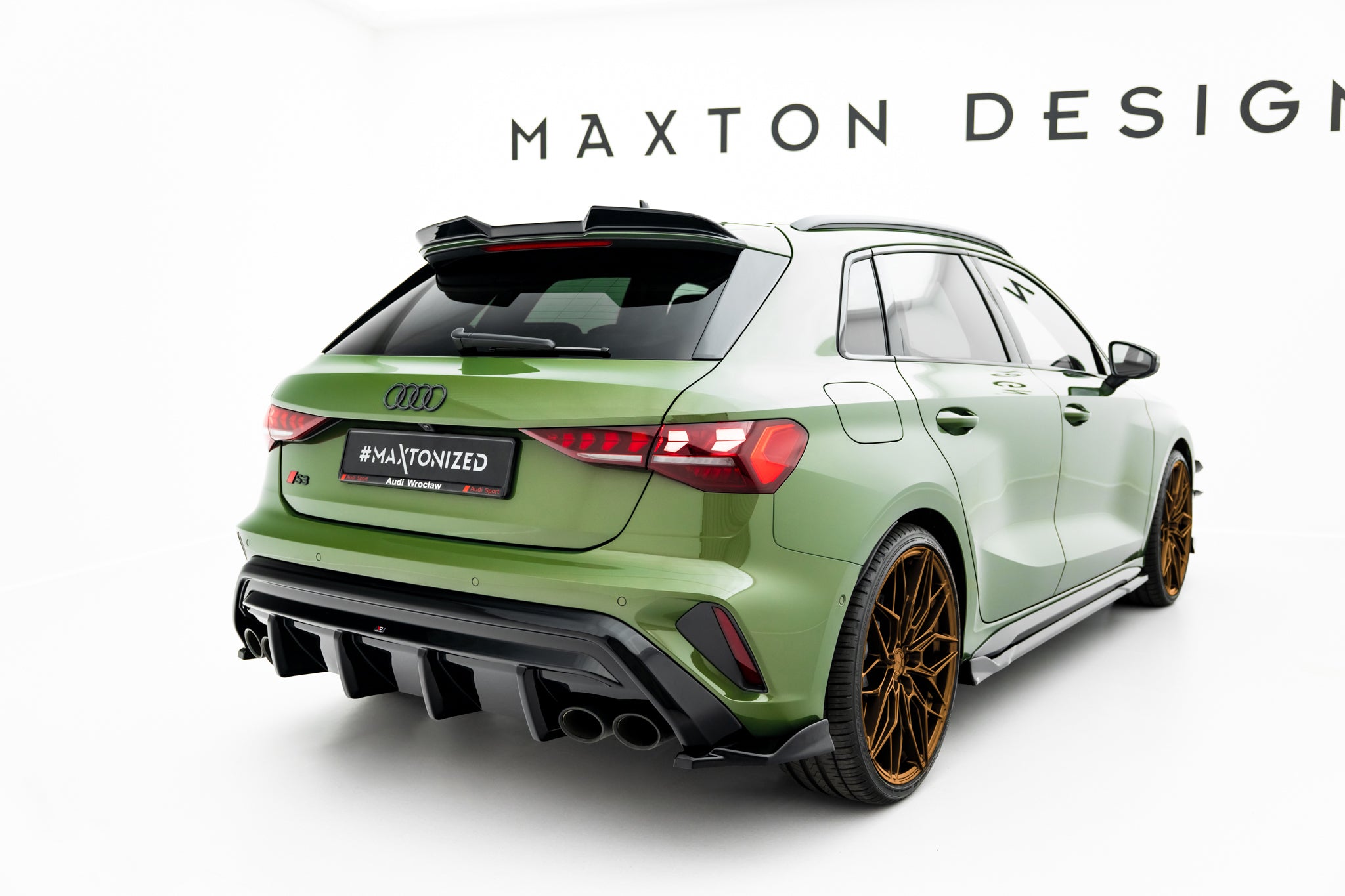 Maxton Design Diffusor Heck Ansatz passend für Audi S3 Sportback 8Y Facelift