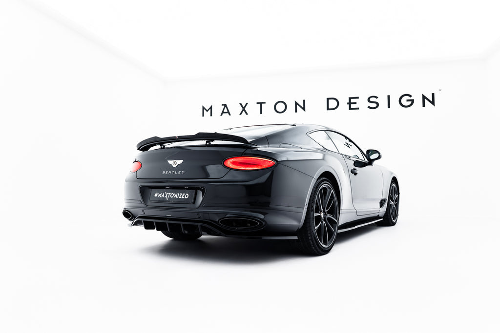 Maxton Design Spoiler CAP passend für Bentley Continental GT Coupe Mk3 schwarz Hochglanz