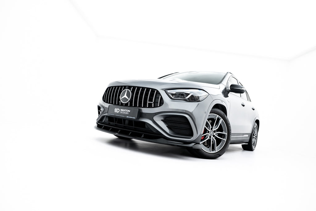 Maxton Design Street+ Spoilerlippe Front Ansatz V.2 passend für Mercedes-AMG GLA 35 H247 Facelift schwarz Hochglanz