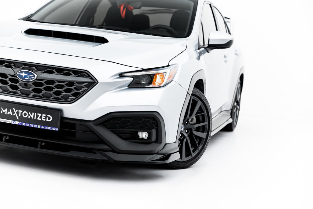 Maxton Design Street+ Spoilerlippe Front Ansatz V.2 passend für Subaru WRX STI Mk2 schwarz Hochglanz