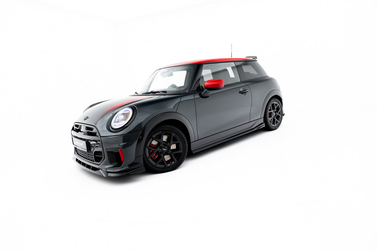 Maxton Design Street+ Seitenschweller Leisten für Mini Cooper John Cooper Works F65 [2025-] | Schwarz Hochglanz | ABS-Kunststoff