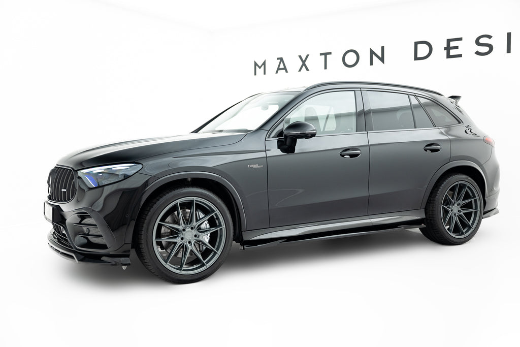 Maxton Design Street+ Seitenschweller Leisten passend für Mercedes-AMG GLC 43 X254 schwarz Hochglanz