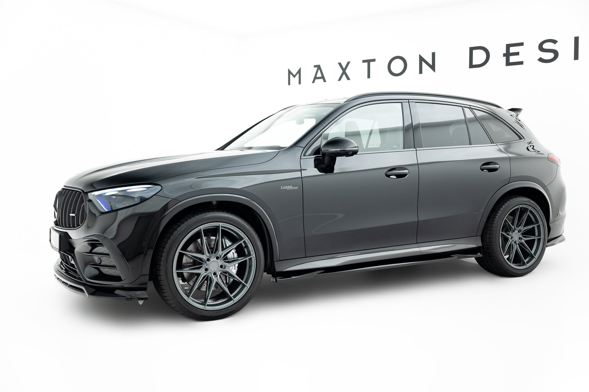 Maxton Design Street+ Seitenschweller Leisten passend für Mercedes-AMG GLC 43 X254 schwarz Hochglanz